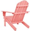 Adirondackstol massivt granträ rosa vidaXL – miniatyr 4
