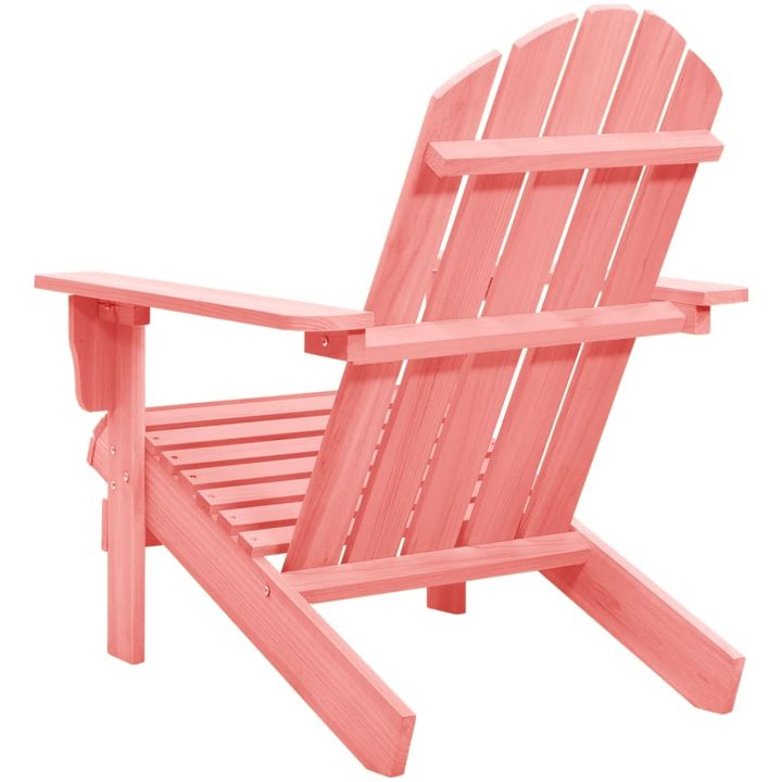 Adirondackstol massivt granträ rosa vidaXL – bild 4