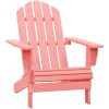 Adirondackstol massivt granträ rosa vidaXL – miniatyr 1