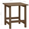 Adirondackstol med bord massivt granträ brun vidaXL – miniatyr 12
