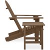 Adirondackstol med bord massivt granträ brun vidaXL – miniatyr 3
