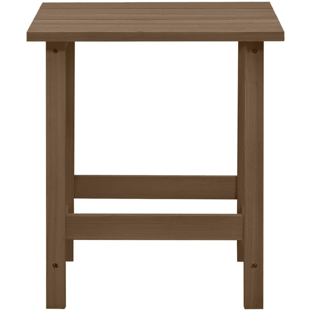 Adirondackstol med bord massivt granträ brun vidaXL – bild 9