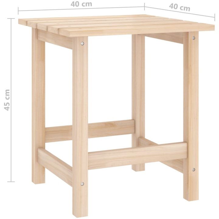 Adirondackstol med bord massivt granträ vidaXL – bild 12
