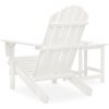Adirondackstol med bord massivt granträ vit vidaXL – miniatyr 4