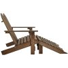 Adirondackstol med fotpall 2-sits brun granträ vidaXL – miniatyr 3