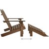 Adirondackstol med fotpall 2-sits brun granträ vidaXL – miniatyr 5