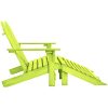 Adirondackstol med fotpall 2-sits granträ grön vidaXL – miniatyr 3