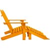 Adirondackstol med fotpall 2-sits granträ orange vidaXL – miniatyr 3