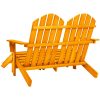 Adirondackstol med fotpall 2-sits granträ orange vidaXL – miniatyr 4