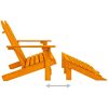 Adirondackstol med fotpall 2-sits granträ orange vidaXL – miniatyr 5