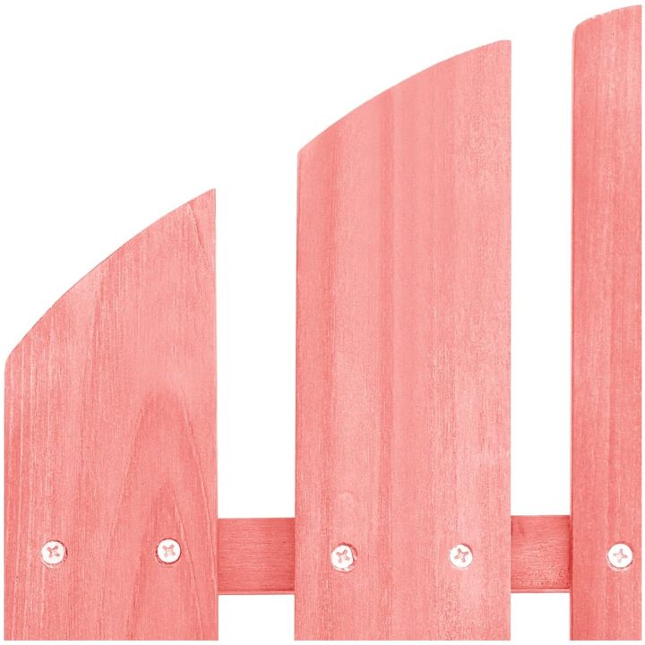 Adirondackstol med fotpall 2-sits granträ rosa vidaXL – bild 6