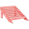 Adirondackstol med fotpall 2-sits granträ rosa vidaXL – miniatyr 7