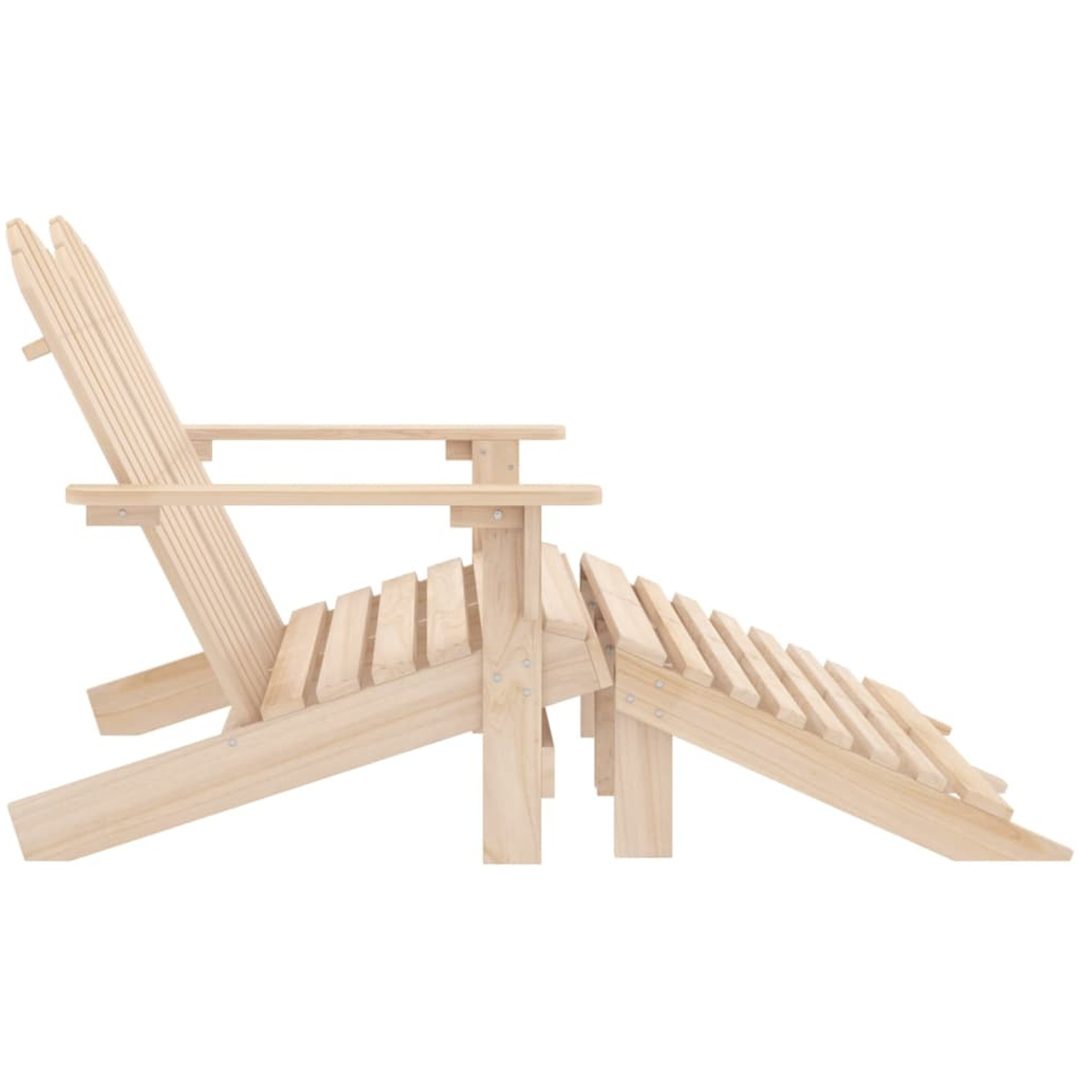 Adirondackstol med fotpall 2-sits granträ vidaXL – bild 3