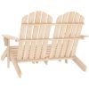 Adirondackstol med fotpall 2-sits granträ vidaXL – miniatyr 4