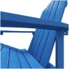 Adirondackstol med fotpall HDPE aquablå vidaXL – miniatyr 6