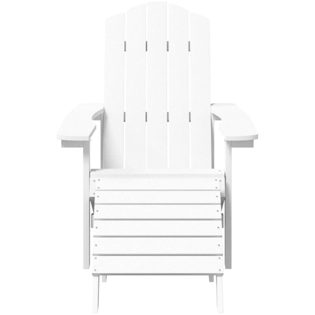 Adirondackstol med fotpall HDPE vit vidaXL – bild 3