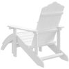 Adirondackstol med fotpall HDPE vit vidaXL – miniatyr 5