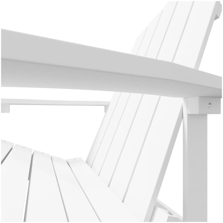Adirondackstol med fotpall HDPE vit vidaXL – bild 6