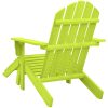 Adirondackstol med fotpall massivt granträ grön vidaXL – miniatyr 4