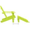 Adirondackstol med fotpall massivt granträ grön vidaXL – miniatyr 5