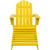 Adirondackstol med fotpall massivt granträ gul vidaXL – miniatyr 2