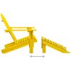 Adirondackstol med fotpall massivt granträ gul vidaXL – miniatyr 5