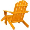 Adirondackstol med fotpall massivt granträ orange vidaXL – miniatyr 4