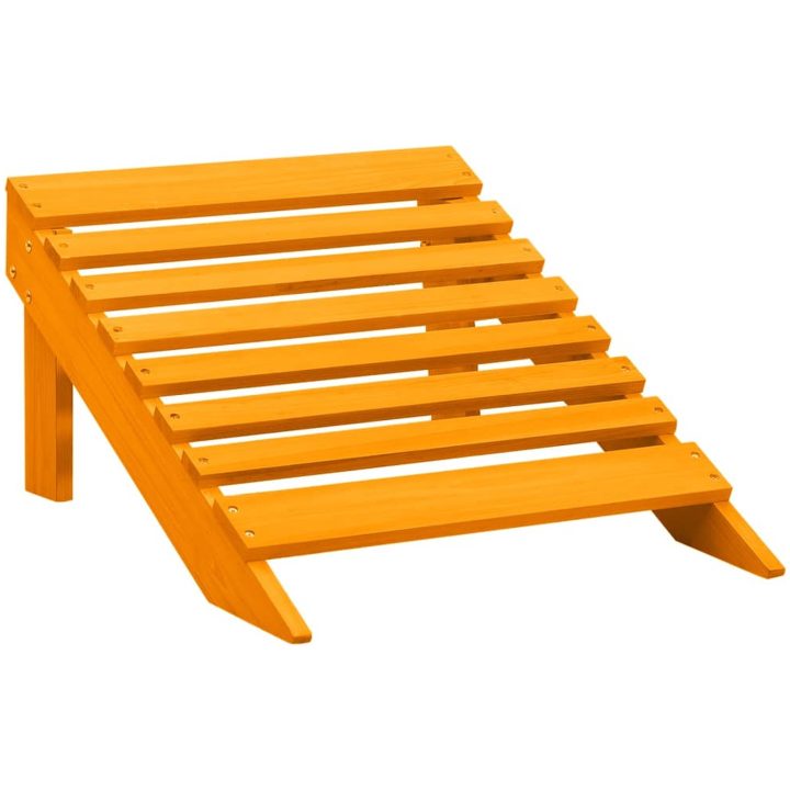 Adirondackstol med fotpall massivt granträ orange vidaXL – bild 7