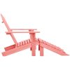 Adirondackstol med fotpall massivt granträ rosa vidaXL – miniatyr 3