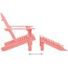 Adirondackstol med fotpall massivt granträ rosa vidaXL – miniatyr 5