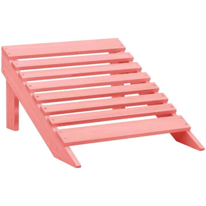 Adirondackstol med fotpall massivt granträ rosa vidaXL – bild 7