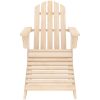 Adirondackstol med fotpall massivt granträ vidaXL – miniatyr 2