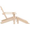 Adirondackstol med fotpall massivt granträ vidaXL – miniatyr 3