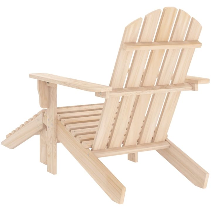 Adirondackstol med fotpall massivt granträ vidaXL – bild 4