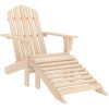 Adirondackstol med fotpall massivt granträ vidaXL – miniatyr 1