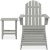 Adirondackstol med fotpall och bord massivt granträ vidaXL – miniatyr 2