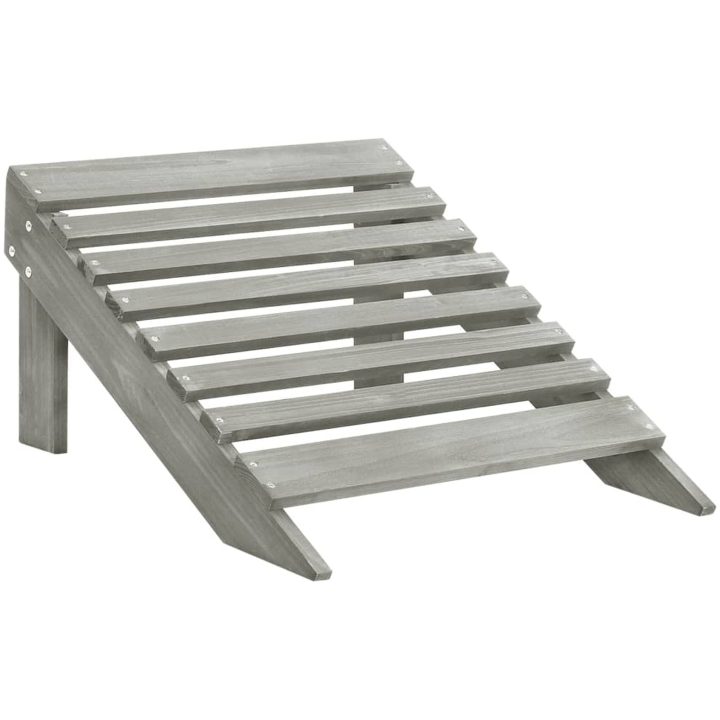 Adirondackstol med fotpall och bord massivt granträ vidaXL – bild 11