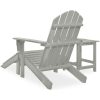 Adirondackstol med fotpall och bord massivt granträ vidaXL – miniatyr 4