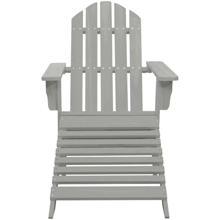 Adirondackstol med fotpall och bord massivt granträ vidaXL – bild 6