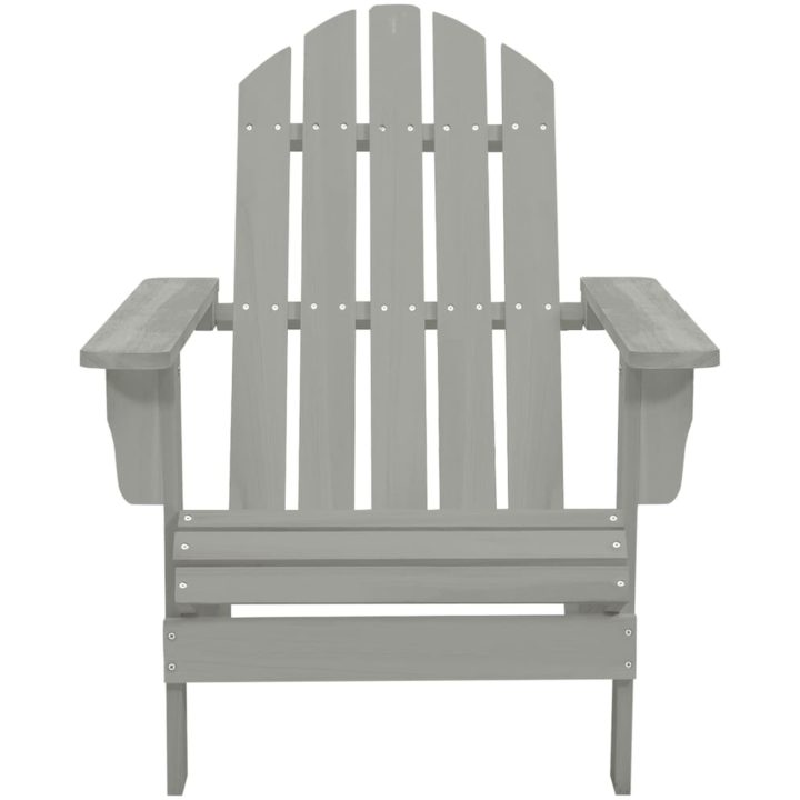 Adirondackstol med fotpall och bord massivt granträ vidaXL – bild 9