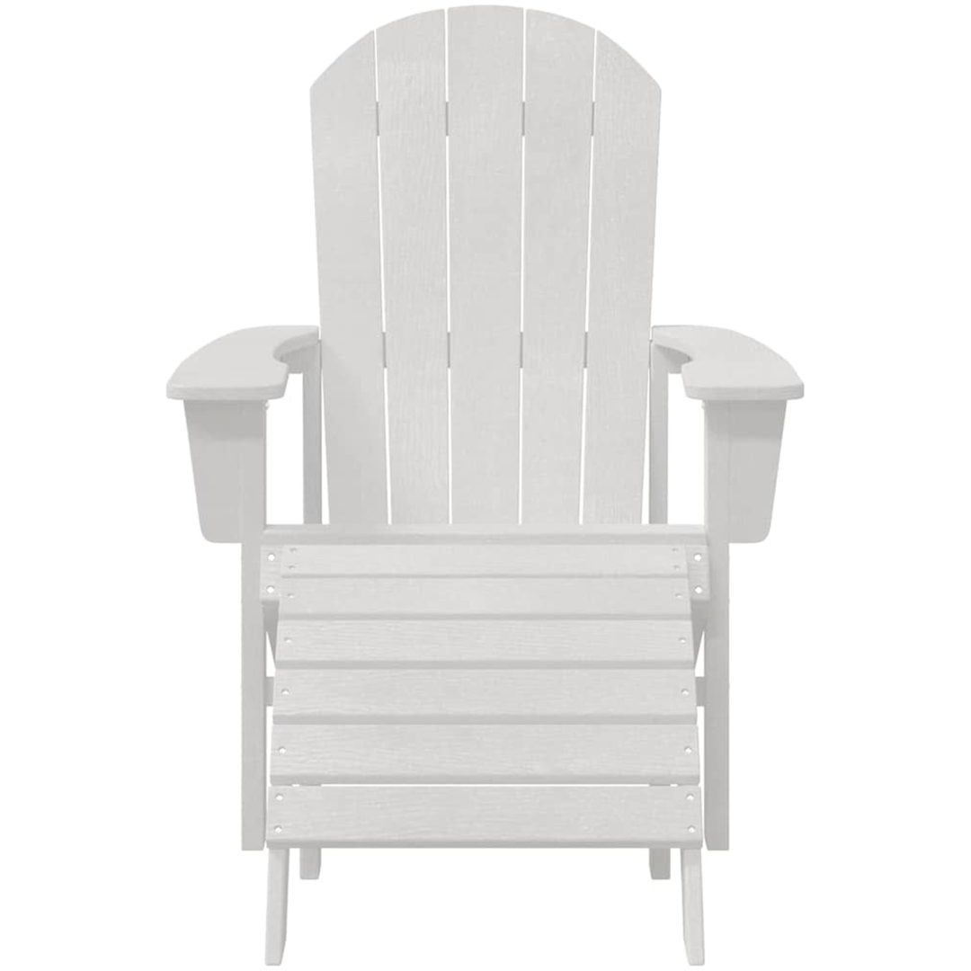 Adirondackstol med fotstöd Vit HDPE vidaXL 74 x 82 x 92 cm – bild 4