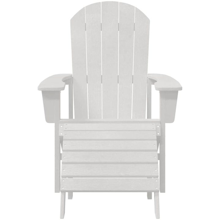 Adirondackstol med fotstöd Vit HDPE vidaXL 74 x 82 x 92 cm – bild 4