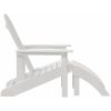 Adirondackstol med fotstöd Vit HDPE vidaXL 74 x 82 x 92 cm – miniatyr 5