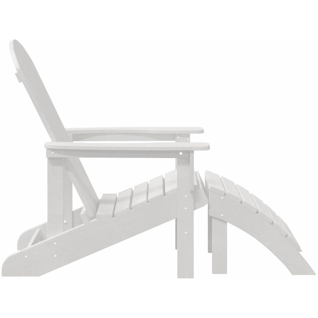 Adirondackstol med fotstöd Vit HDPE vidaXL 74 x 82 x 92 cm – bild 5
