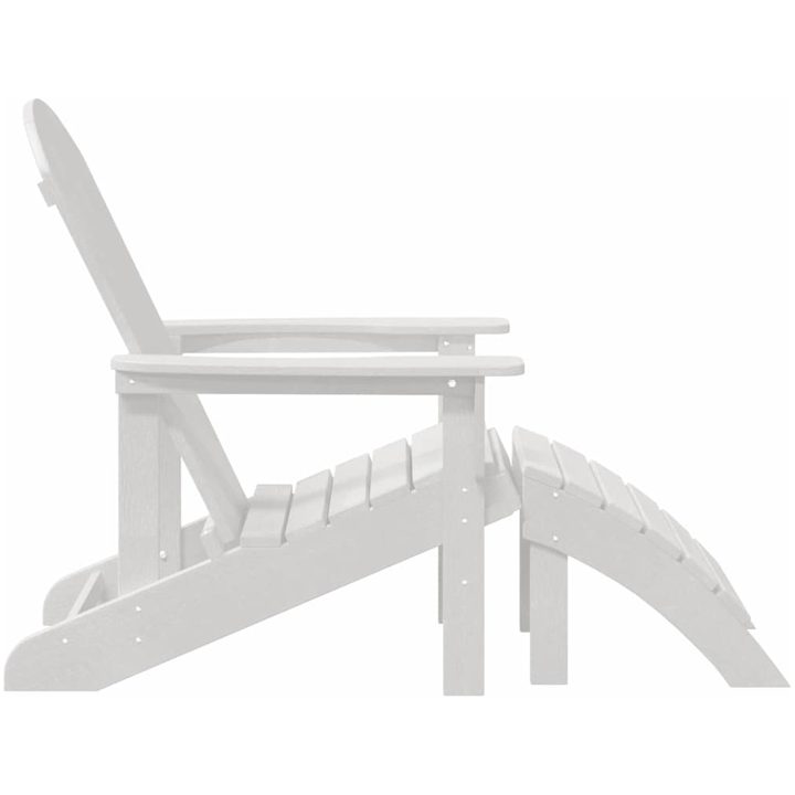 Adirondackstol med fotstöd Vit HDPE vidaXL 74 x 82 x 92 cm – bild 5