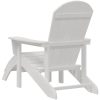 Adirondackstol med fotstöd Vit HDPE vidaXL 74 x 82 x 92 cm – miniatyr 6