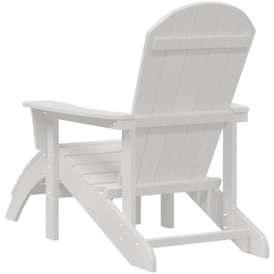 Adirondackstol med fotstöd Vit HDPE vidaXL 74 x 82 x 92 cm – bild 6