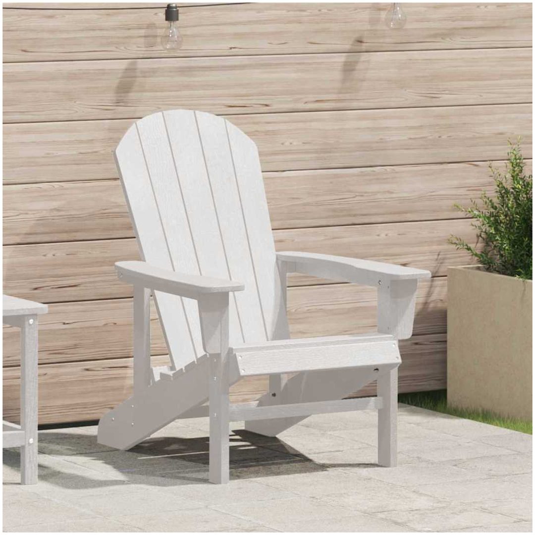 Adirondackstol Vit 74x82x91 cm HDPE vidaXL 74 x 82 x 92 cm