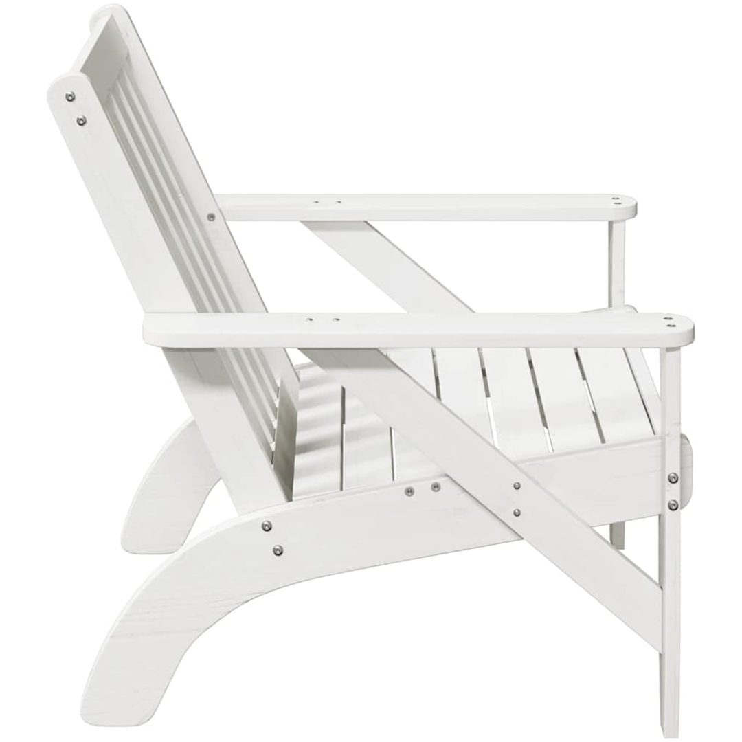 Adirondackstol vit 75x77x77 cm massiv furu vidaXL – bild 4