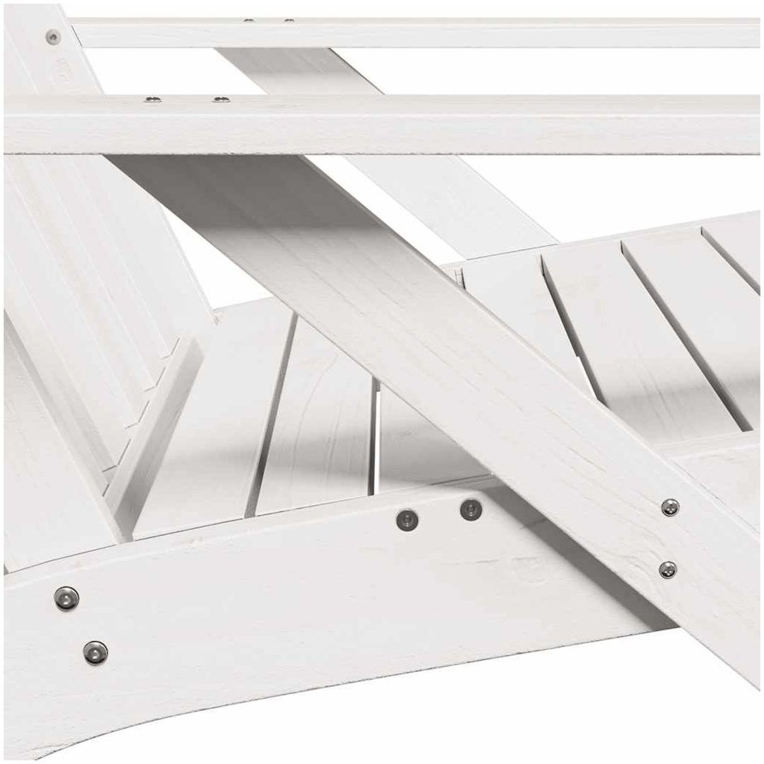 Adirondackstol vit 75x77x77 cm massiv furu vidaXL – bild 6
